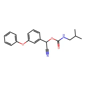 Cyano(3-phenoxyphenyl)methyl N-(2-methylpropyl)carbamate structure