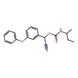 (Cyano(3-phenoxyphenyl)methyl) N-butan-2-ylcarbamate structure