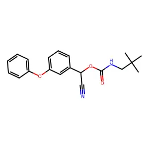 (Cyano(3-phenoxyphenyl)methyl) N-(2,2-dimethylpropyl)carbamate structure