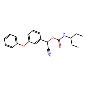 (Cyano(3-phenoxyphenyl)methyl) N-pentan-3-ylcarbamate structure