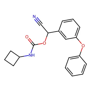 Cyano(3-phenoxyphenyl)methyl N-cyclobutylcarbamate structure