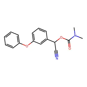 Cyano(3-phenoxyphenyl)methyl N,N-dimethylcarbamate structure