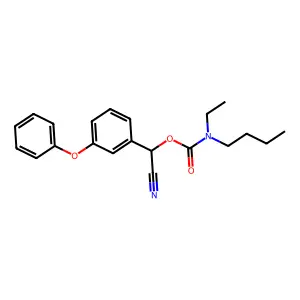Cyano(3-phenoxyphenyl)methyl N-butyl-N-ethylcarbamate structure