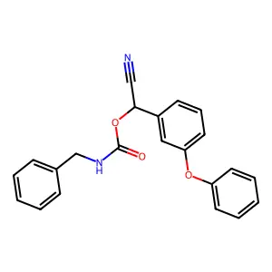 Cyano(3-phenoxyphenyl)methyl N-benzylcarbamate structure