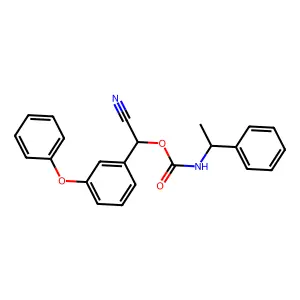 Cyano(3-phenoxyphenyl)methyl N-(1-phenylethyl)carbamate structure