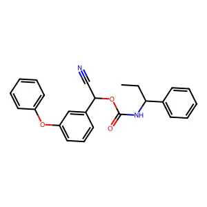(Cyano(3-phenoxyphenyl)methyl) N-(1-phenylpropyl)carbamate structure