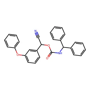 (Cyano(3-phenoxyphenyl)methyl) N-benzhydrylcarbamate structure