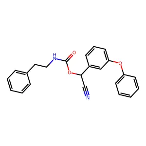 (Cyano(3-phenoxyphenyl)methyl) N-phenethylcarbamate structure