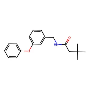 Butanamide, 3,3-dimethyl-N-((3-phenoxyphenyl)methyl)- structure