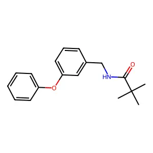 2,2-dimethyl-N-[(3-phenoxyphenyl)methyl]propanamide structure