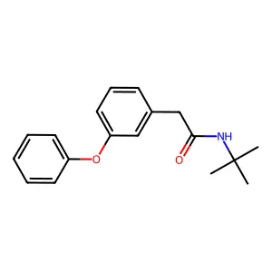N-tert-butyl-2-(3-phenoxyphenyl)acetamide structure