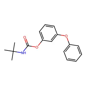 (3-phenoxyphenyl) N-tert-butylcarbamate structure