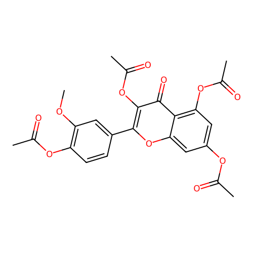 3,5,7,4'-Tetraacetoxy-3'-methoxyflavone structure