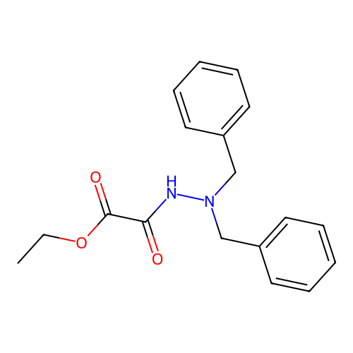 Ethyl 2-(2,2-dibenzylhydrazinyl)-2-oxoacetate structure
