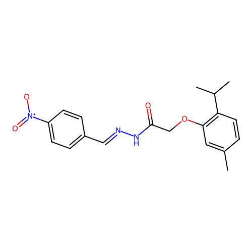 2-(2-Isopropyl-5-methylphenoxy)-N'-(4-nitrobenzylidene)acetohydrazide structure