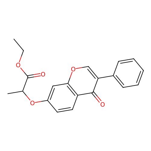 Ethyl 2-[(4-oxo-3-phenyl-4H-chromen-7-yl)oxy]propionate structure