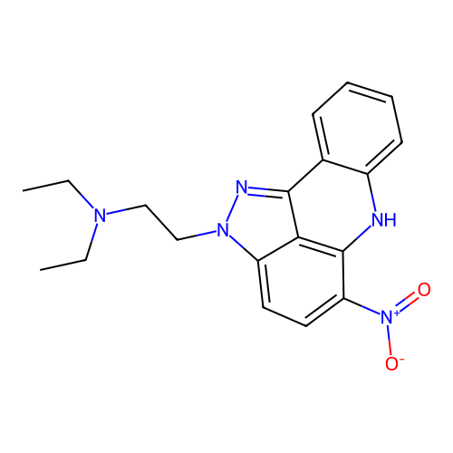 N,N-Diethyl-5-nitropyrazolo(3,4,5-kl)acridine-2(6H)-ethanamine structure