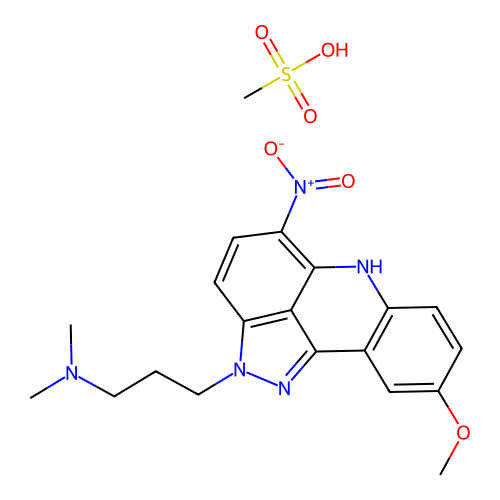 Pyrazoloacridine mesylate structure