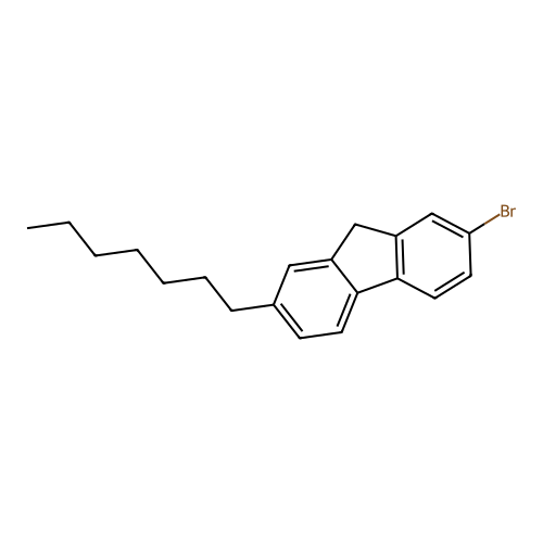2-bromo-7-heptyl-9H-fluorene structure