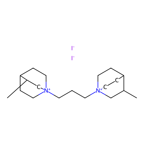 Quinuclidinium, 1,1'-trimethylenebis(3-methyl-, diiodide structure