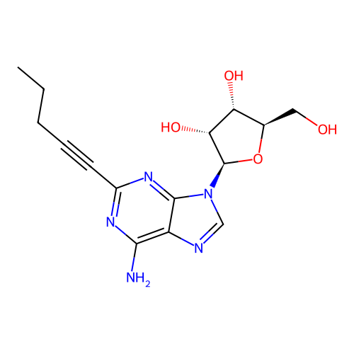 2-(1-pentynyl)adenosine structure