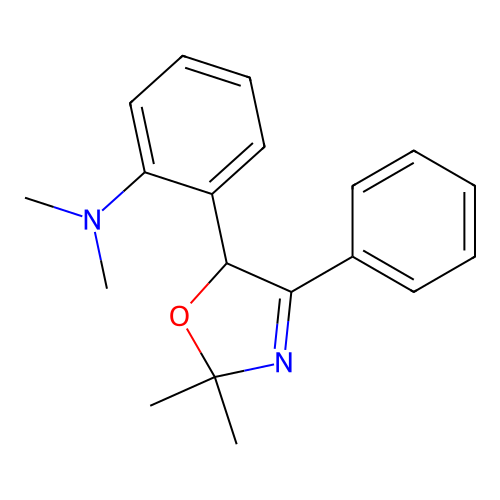 2-(2,2-Dimethyl-4-phenyl-2,5-dihydro-1,3-oxazol-5-yl)-N,N-dimethylaniline structure