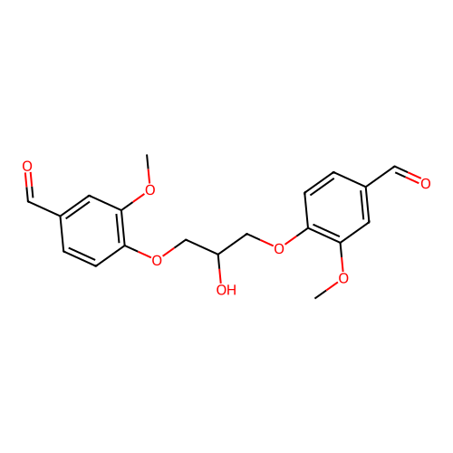 4-[3-(4-Formyl-2-methoxyphenoxy)-2-hydroxypropoxy]-3-methoxybenzaldehyde structure