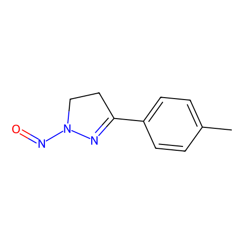 3-(4-methylphenyl)-1-nitroso-4,5-dihydro-1H-pyrazole structure