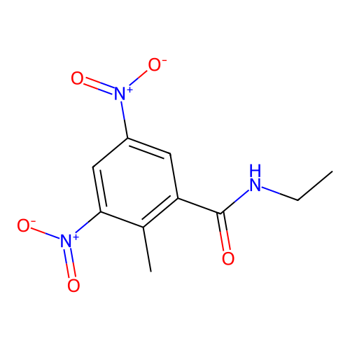 N-ethyl-2-methyl-3,5-dinitrobenzamide structure