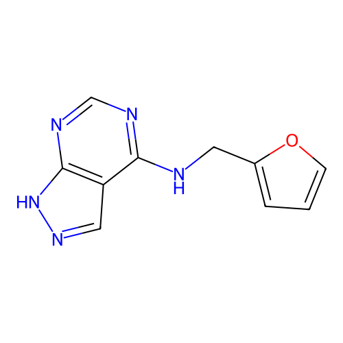 N-(furan-2-ylmethyl)-1H-pyrazolo[3,4-d]pyrimidin-4-amine structure