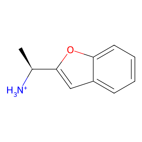 1-(1-Benzofuran-2-yl)ethan-1-aminium structure