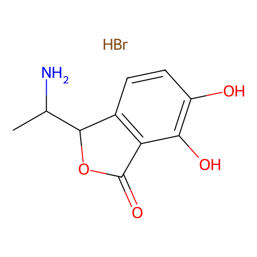 Phthalide, 3-(1-aminoethyl)-6,7-dihydroxy-, hydrobromide structure