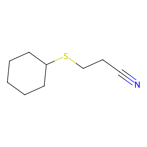 Propanenitrile, 3-(cyclohexylthio)- structure
