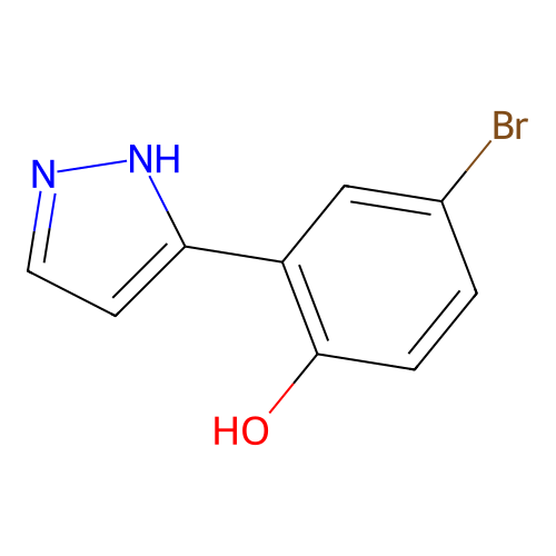 4-Bromo-2-(1H-pyrazol-3-yl)phenol structure