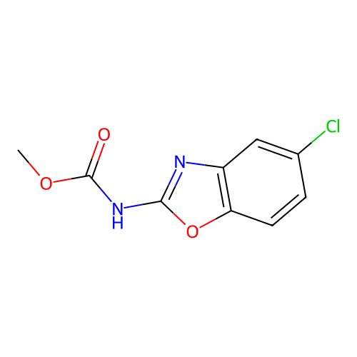 Methyl 5-chloro-1,3-benzoxazol-2-ylcarbamate structure
