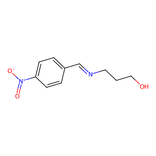 1-Propanol, 3-[[(4-nitrophenyl)methylene]amino]- structure