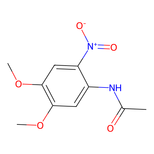 N-(4,5-二甲氧基-2-硝基苯基)乙酰胺 structure