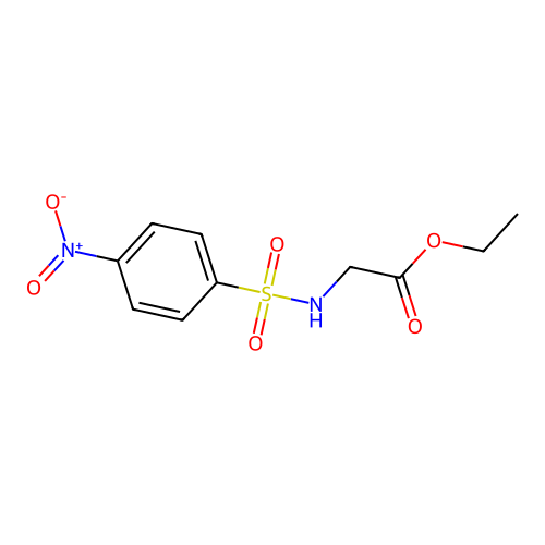Ethyl 2-[(4-nitrobenzene)sulfonamido]acetate structure