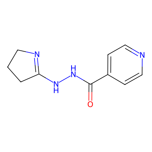 N'-(3,4-dihydro-2H-pyrrol-5-yl)pyridine-4-carbohydrazide structure