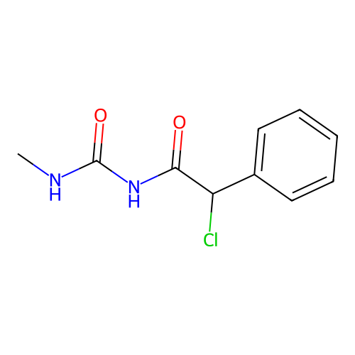 2-chloro-N-[(methylamino)carbonyl]-2-phenylacetamide structure