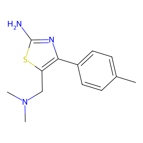 5-Dimethylaminomethyl-4-p-tolyl-thiazol-2-ylamine structure