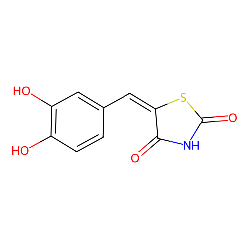 5-[(3,4-Dihydroxyphenyl)methylene]-1,3-thiazolidine-2,4-dione structure
