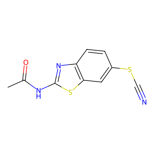 2-(Acetylamino)-1,3-benzothiazol-6-yl thiocyanate structure