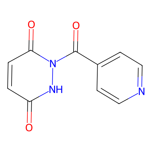6-hydroxy-2-(pyridin-4-ylcarbonyl)pyridazin-3(2H)-one structure