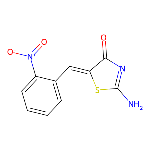 2-Amino-5-[(2-nitrophenyl)methylidene]-1,3-thiazol-4-one structure