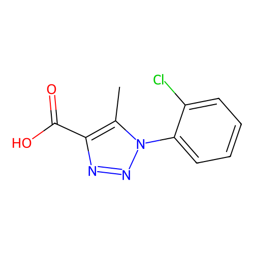 1-(2-chlorophenyl)-5-methyl-1H-1,2,3-triazole-4-carboxylic acid structure