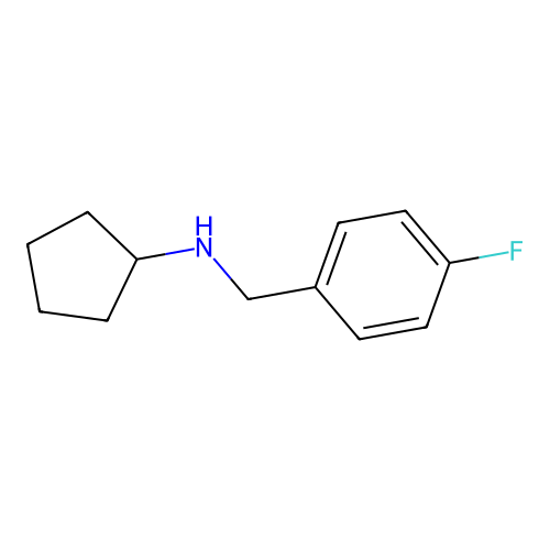Cyclopentyl-(4-fluoro-benzyl)-amine structure