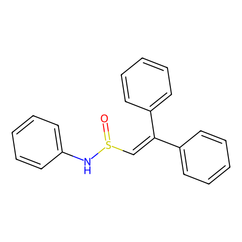 Ethenesulfinamide, N,2,2-triphenyl- structure
