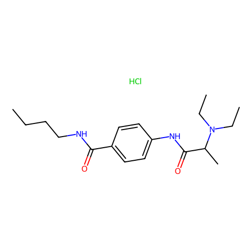 Propionanilide, 4'-(butylcarbamoyl)-2-(diethylamino)-, hydrochloride structure