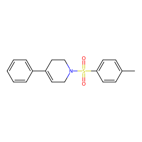 4-Phenyl-1,2,3,6-tetrahydro-1-(para-tolylsulfonyl)-pyridine structure